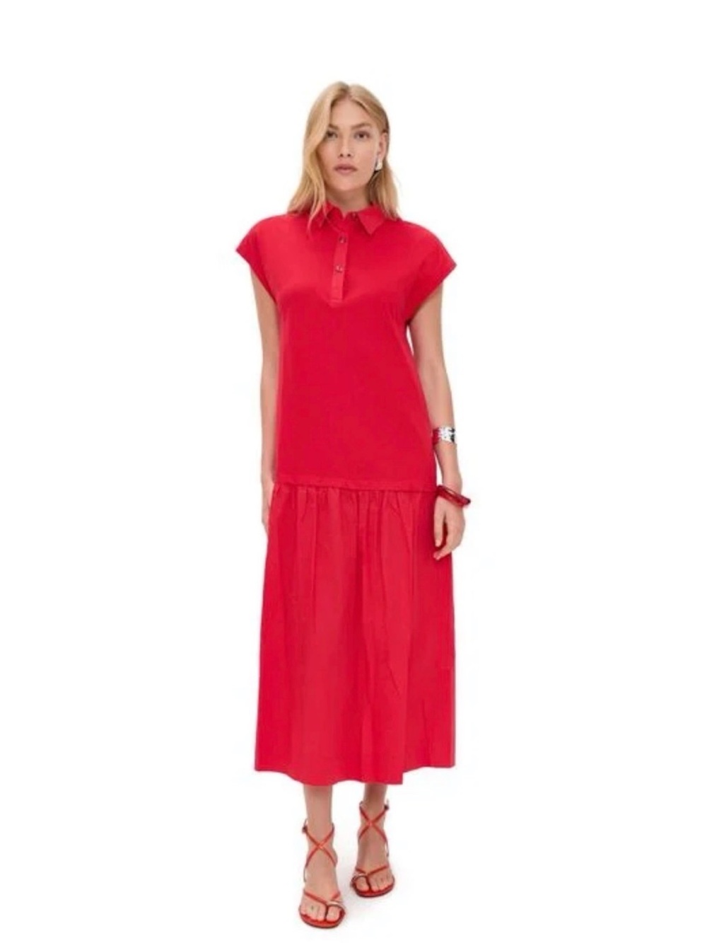 Never Fully Dressed - Red Polo Midi Dress Brand New with Tags - size XS